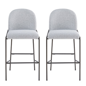 Galen Indoor Metal Upholstered Barstool