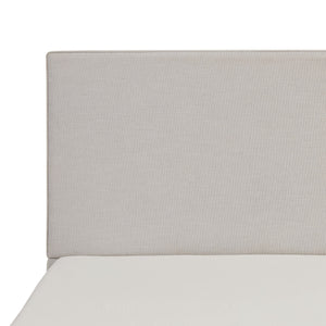 Lucas Tall Headboard Upholstered Bed in Textured Ivory Canvas