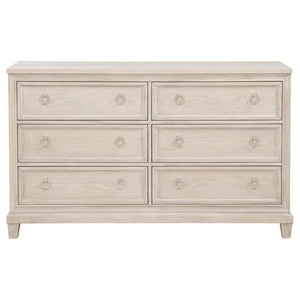 Pembroke 6-drawer Bedroom Dresser Cabinet Washed Oak