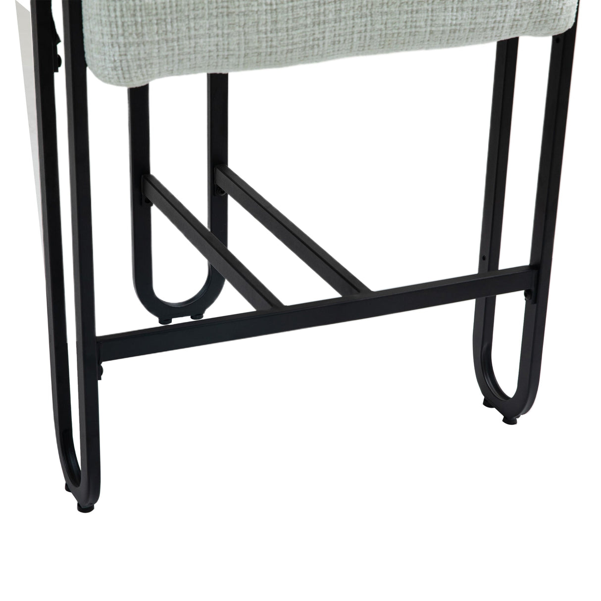 Household bar stools set of 2, modern upholstered with back