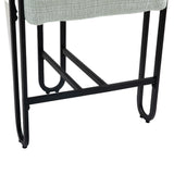 Household bar stools set of 2, modern upholstered with back