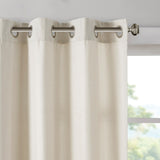 Plaid rod pocket and back tab curtain panel with fleece lining