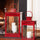 Bright-Red-Metal-Lantern-(Set-of-2)-Outdoor-Lighting