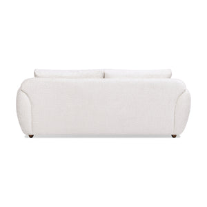 Sharon 84' Puffy Arm Sofa, Alpaca Off-White Chenille