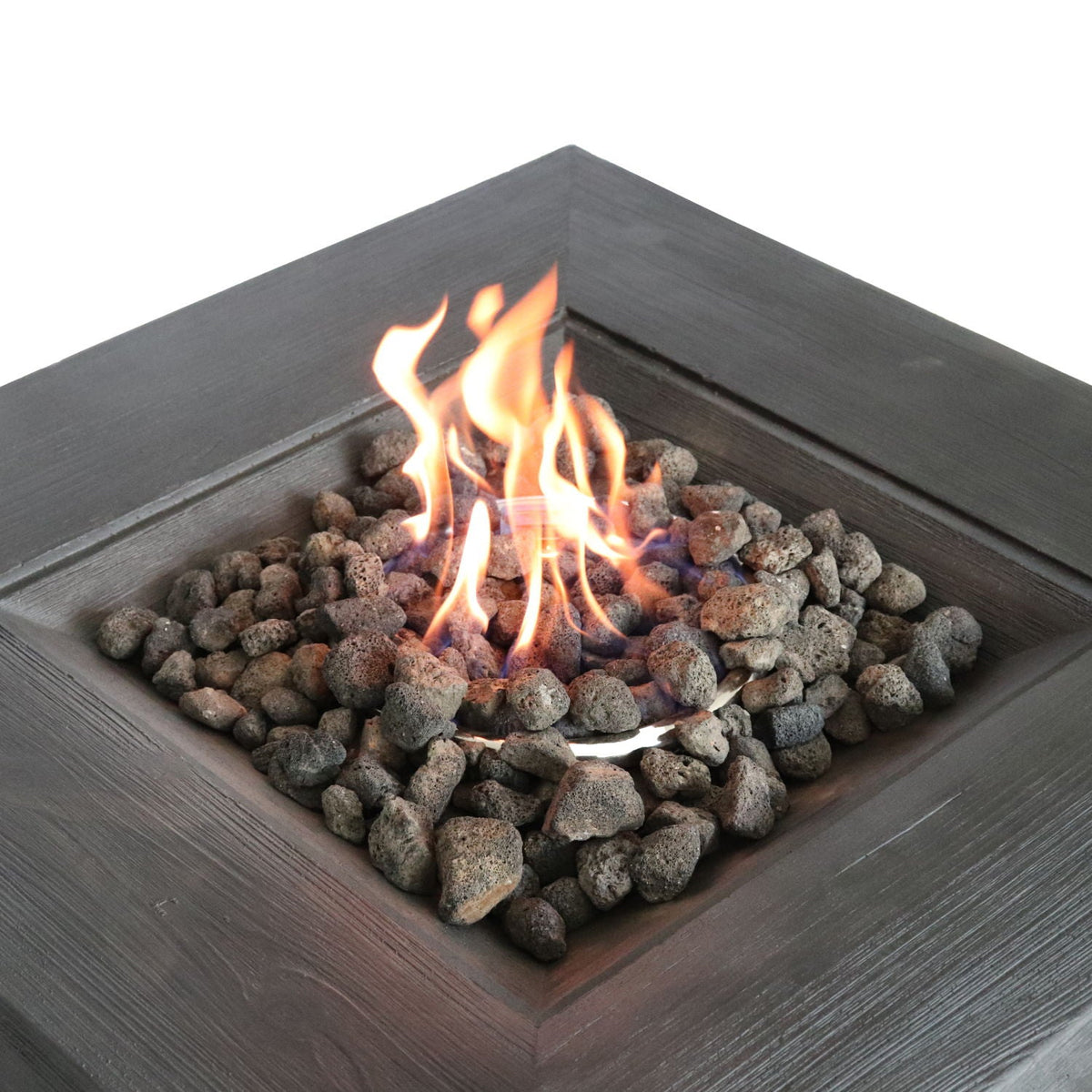 Fiber Reinforced Propane / Natural Gas Fire Pit Table - Charcoal
