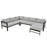 Modular U-Shaped Aluminum Outdoor Sofa Set