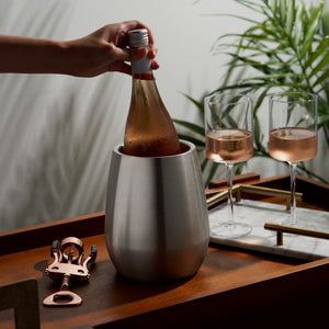 Harrison Insulated Bottle Chiller in Stainless Steel Viski®