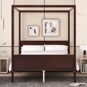 Canopy Platform Bed With Headboard and Footboard