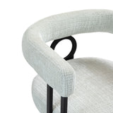 Household bar stools set of 2, modern upholstered with back