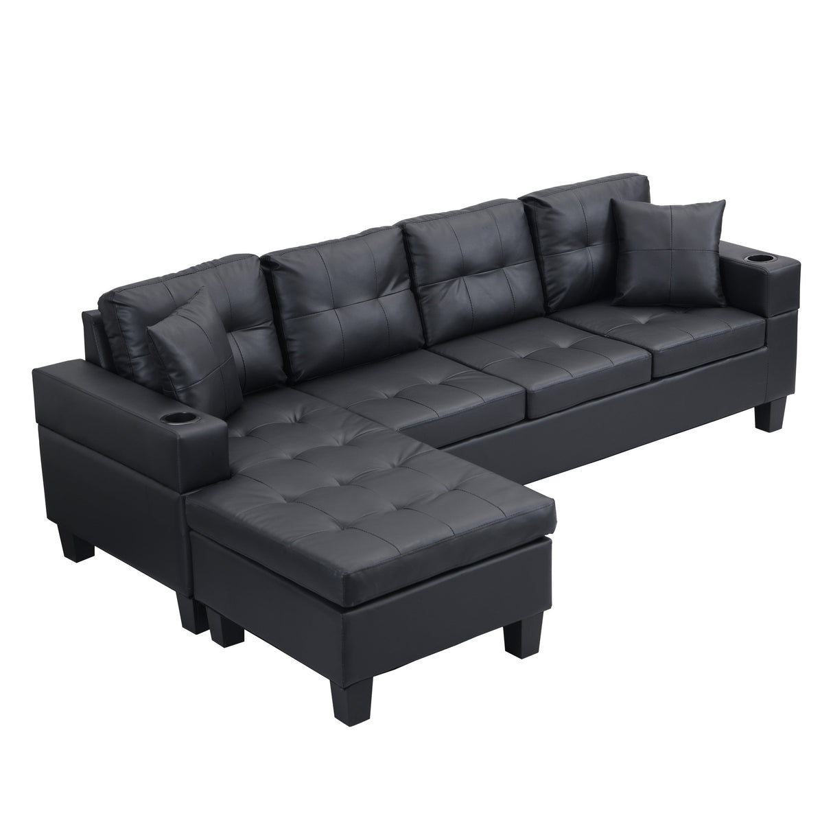 Modern Sectional Sofa Set with L Shape Chaise Lounge