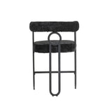 Household bar stools set of 2, modern upholstered with back