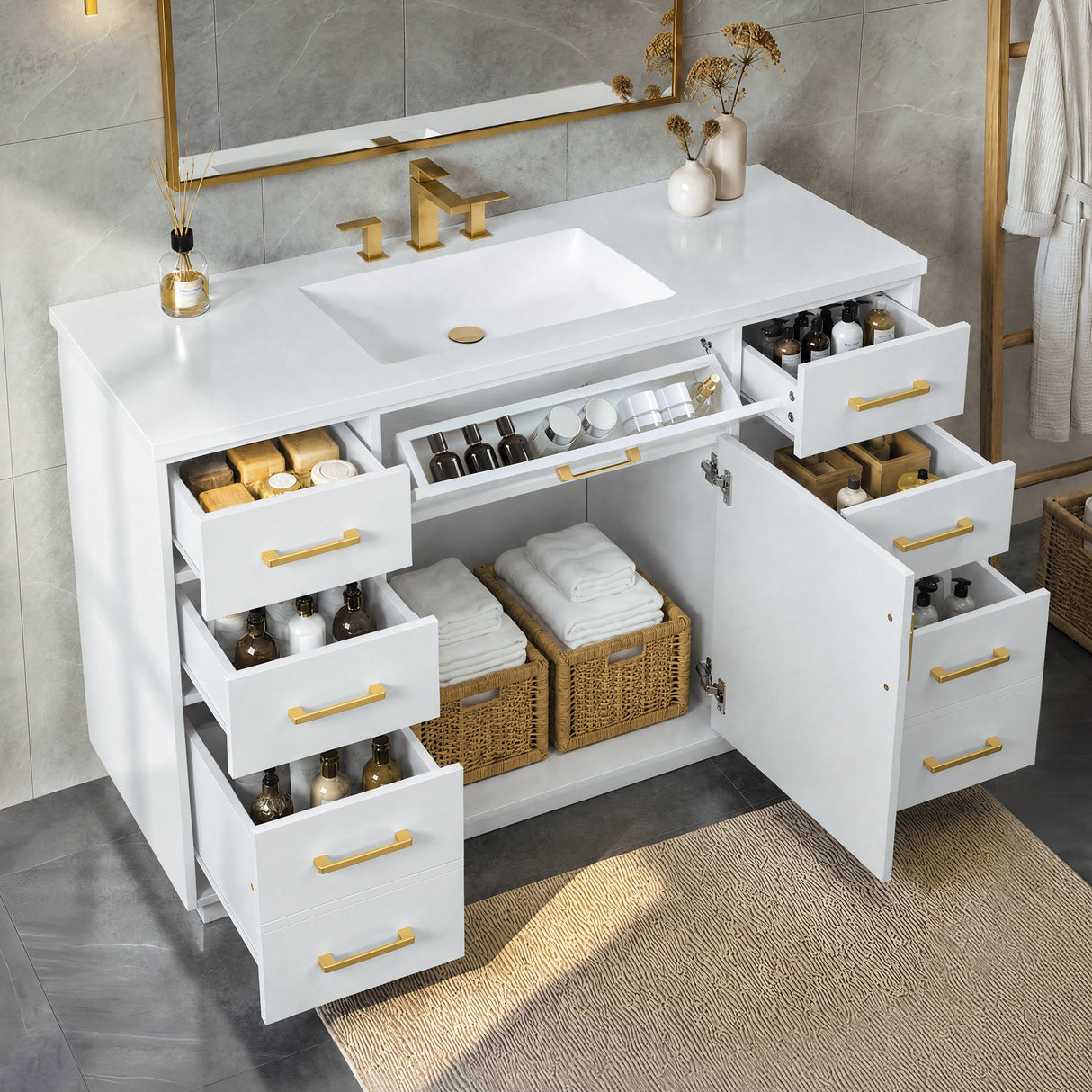 48" Bathroom Vanity with Sink Top