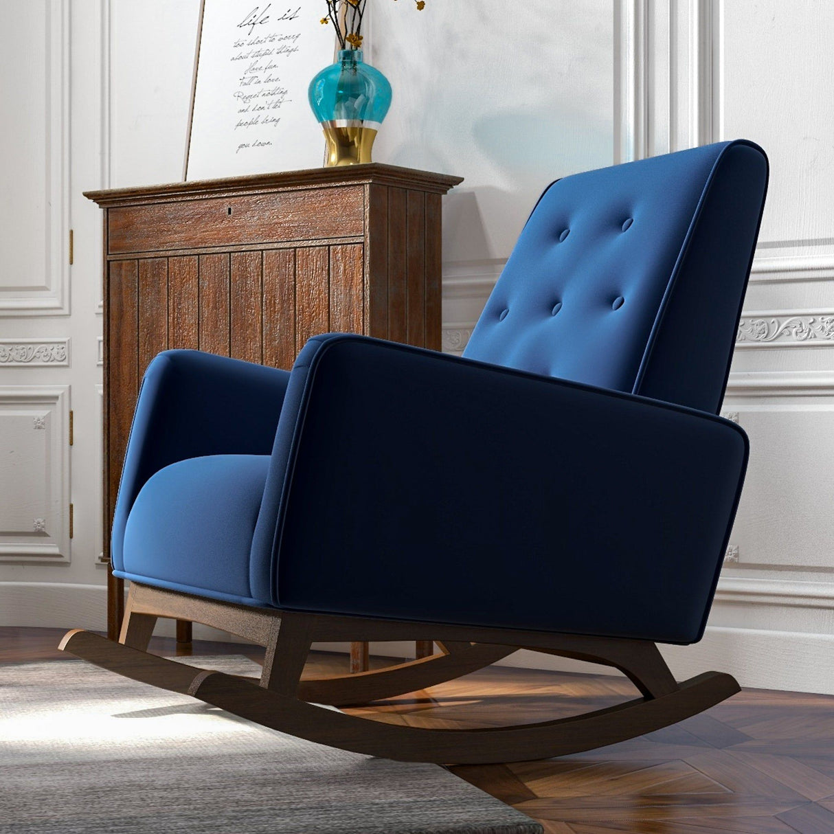 Demetrius - Solid Wood Rocking Chair