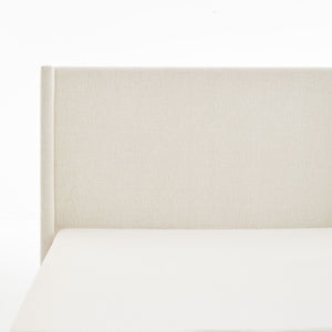 Hosford - Minimalist Upholstered Wingback Bed With Wood Base Platform