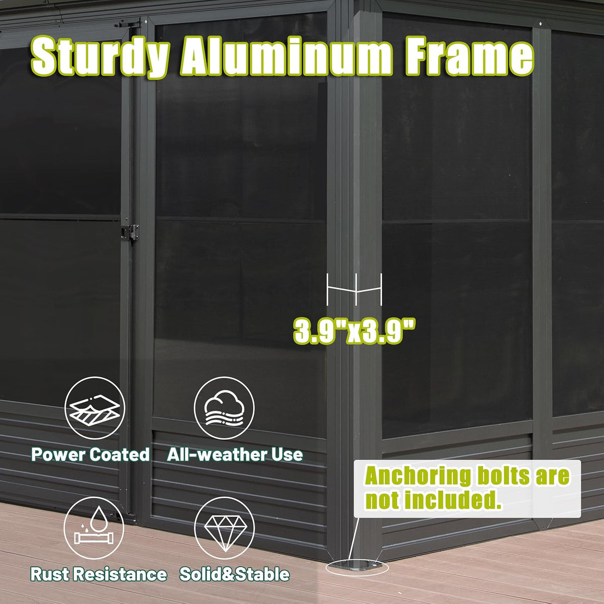 11.2x14.6FT Aluminum Hardtop Gazebo