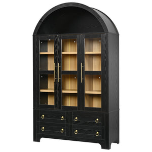 K&K 72.8" Tall Arched Pantry Cabinet