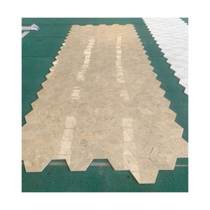 Hexagon Natural Marble Polished Tile For Wall And Floor (Set of 12)