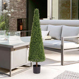5FT Conical Topiary Cedar Trees Artificial Outdoor Lifelike Faux Evergreen