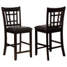Lattice Back Counter Height Stools (Set of 2)