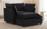 Modern Armchair Sofa 47" Cozy Upholstered Sofa Chair with Movable Ottoman