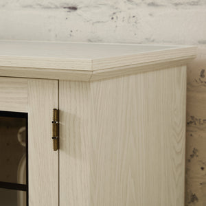 58" Modern TV Stand with Electric Fireplace and Storage