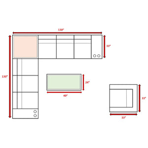 Modern Patio Rattan Sectional Set With Cushions