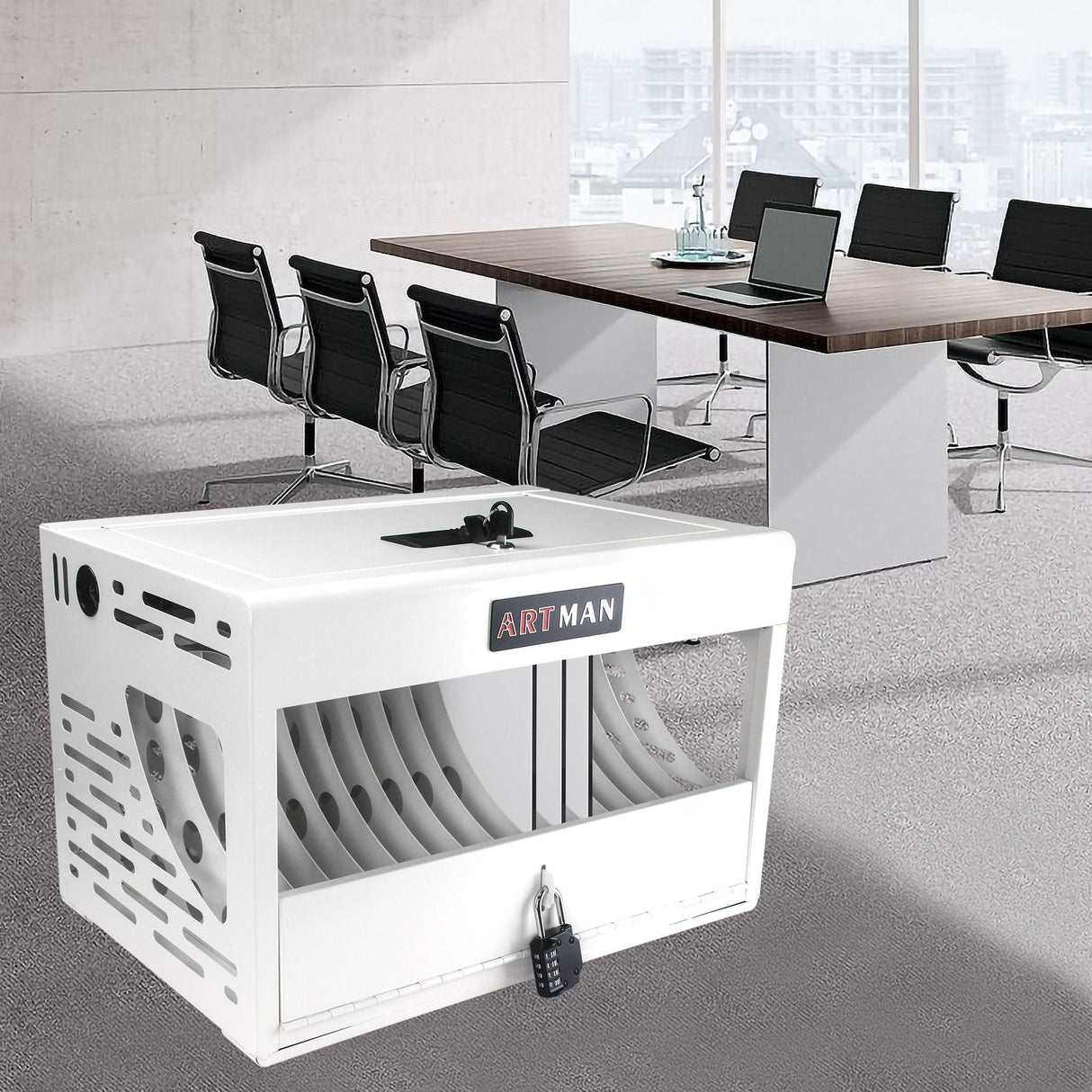 16 Bay Charging Cabinet for Laptop and Tablet Storage