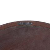 Circle Wall Mirror With Wooden Frame for Living Room