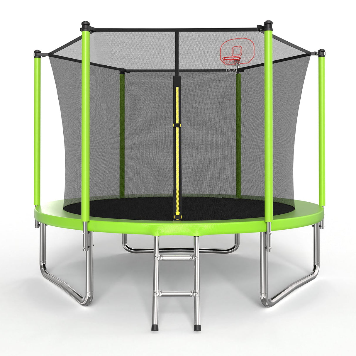 10FT Trampoline with Basketball Hoop and Ladder