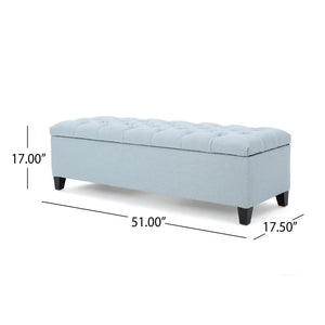 Glouster Contemporary Storage Ottoman With Button Tufted Design