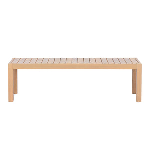 47.24" Outdoor Patio Acacia Solid Wood Coffee Table (Light Teak)