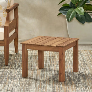 Halcyon Outdoor Side Table With Slat Design