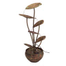 Bronze metal lotus leaf fountain 30.5"h