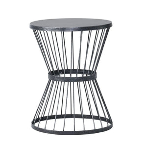 Lassen - Modern Outdoor Side Table with Hourglass Design