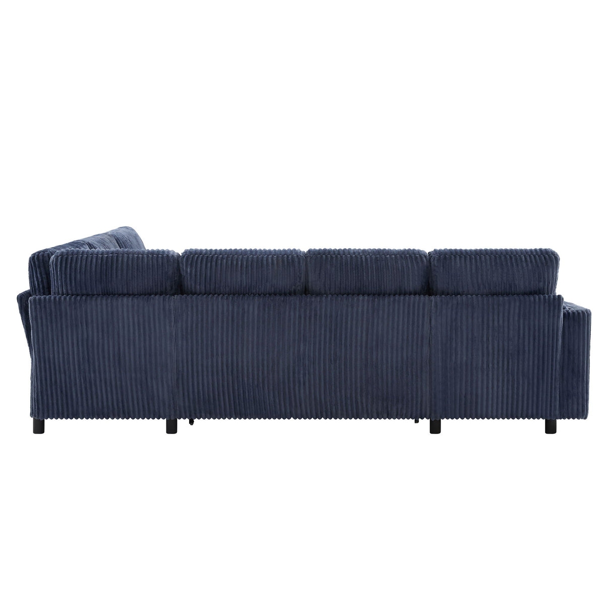 Convertible U-Shaped Sectional Sofa Bed With USB Ports And Storage