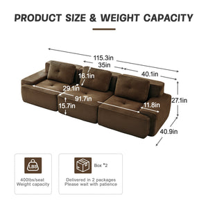 Modular Deep-Seat Sofa Set
