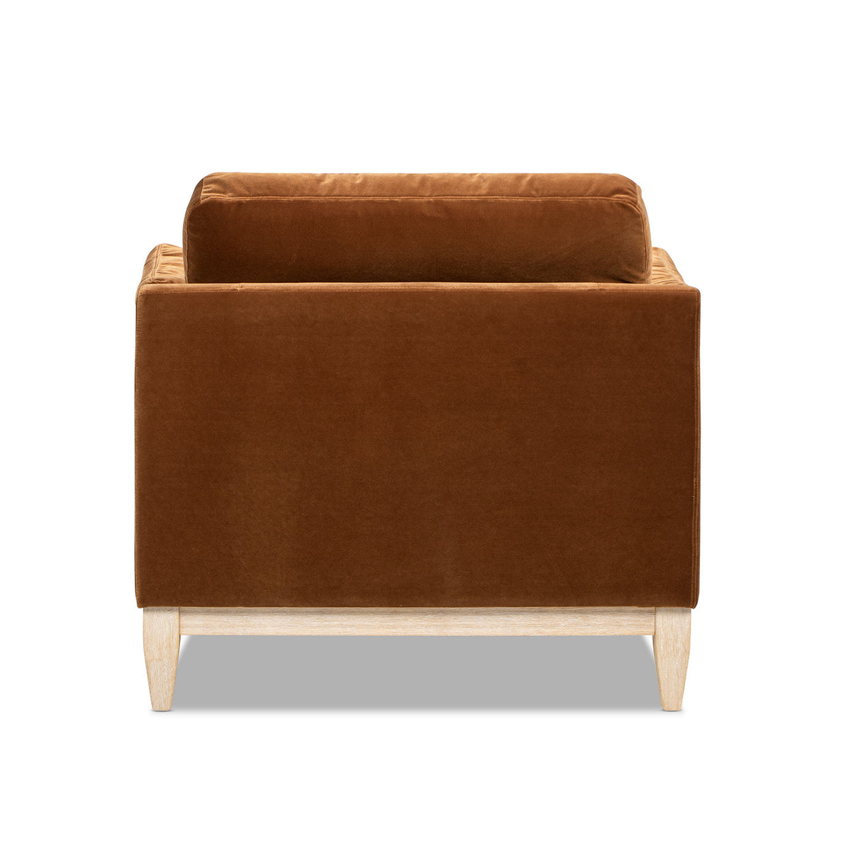 Pasadena 36" Wide Modern Farmhouse Accent Arm Chair, Burnt Orange Velvet