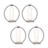 Modern hanging bottle vase in circle stand (set of 4)
