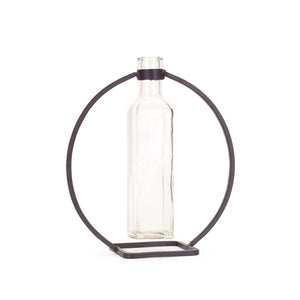 Modern Hanging Bottle Vase in Circle Stand (Set of 4)