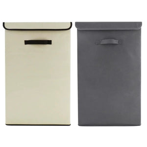 2 Pack Large Laundry Basket, Waterproof, Freestanding Laundry Hamper