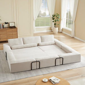 Large Modern Corduroy Sofa Can Be Freely Combined