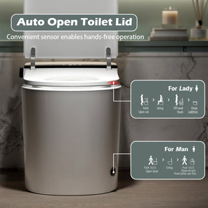 Smart Toilet With Bidet Built-In and Auto Flush - White