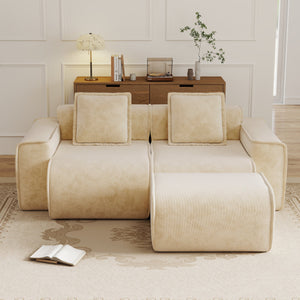 Streamlined Design Modular 2 Seat L Shape Sectional Sofa