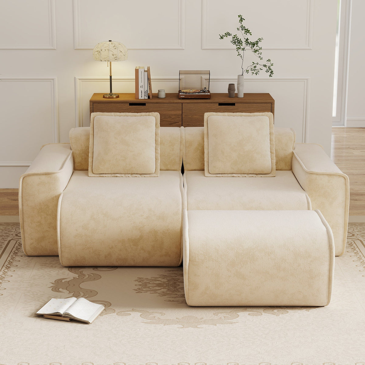 Streamlined Design Modular 2 Seat L Shape Sectional Sofa