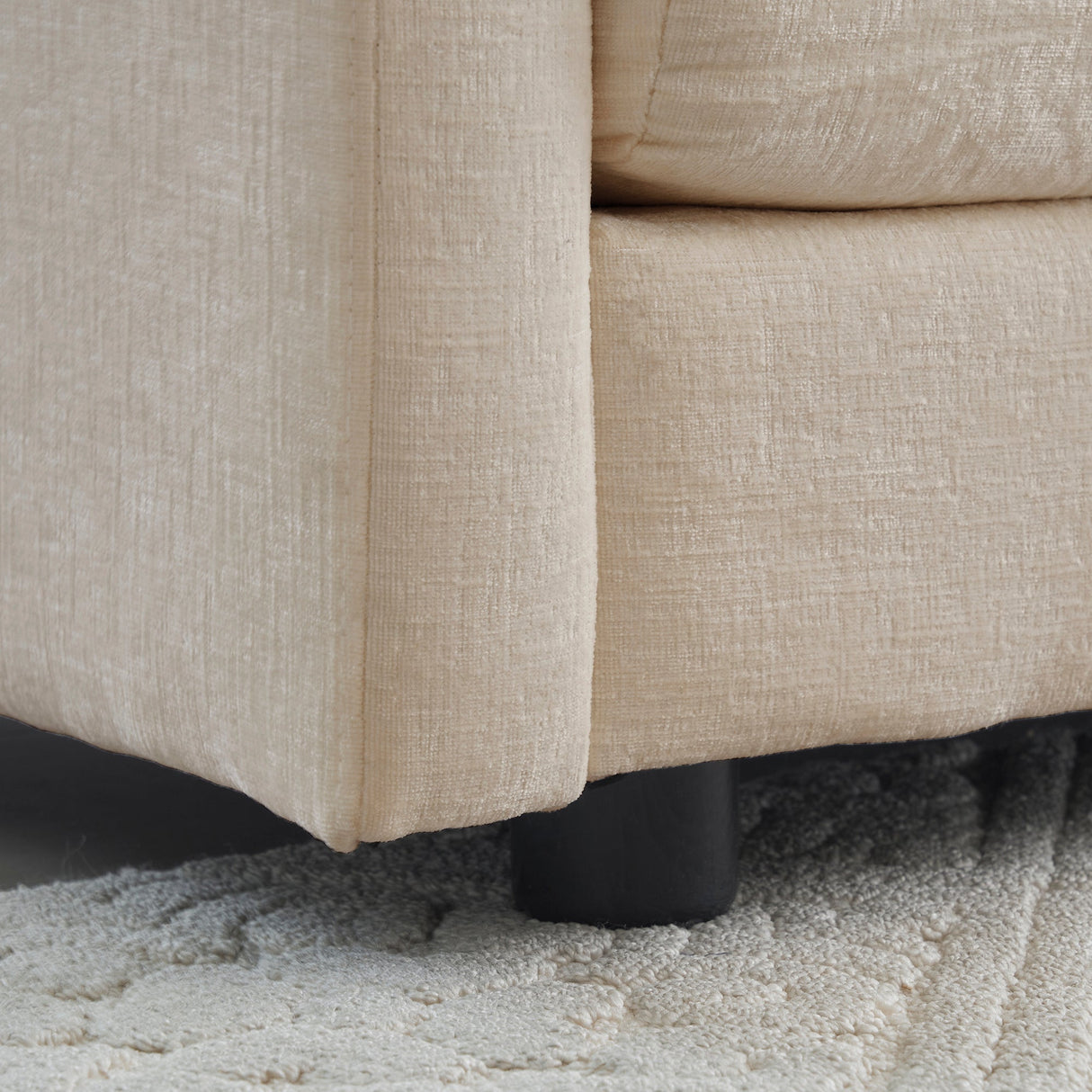 Modern Light Coffee Chenille Sofa Set of 3