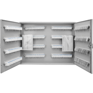 Adjustable Key Cabinet with Lock - Multiple Sizes, Gray or Black