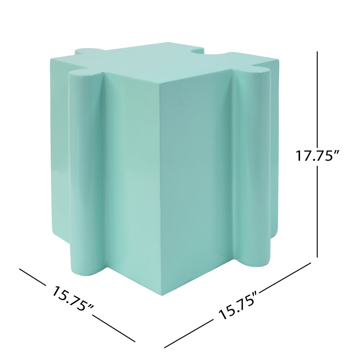 3-Piece Artistic Puzzle Table Set, Modular MGO Side Tables with Interlocking Design