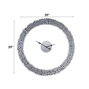 Kachina - 39" Wall Clock - Mirrored & Faux Gems
