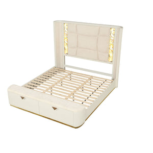 La Pierre - Bedroom Set With Upholstered LED Bed