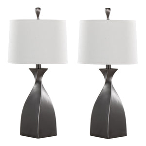 Curvo 30" Contemporary Polyresin Table Lamp - Set of 2
